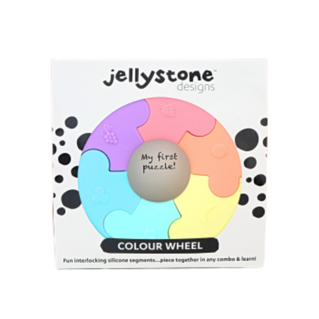 Pierwsze puzzle sensoryczne, pastelowe kółko, Jellystone Designs